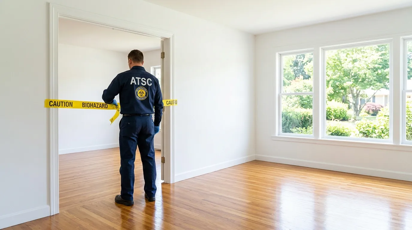 Certified biohazard cleanup crew performing Decomposition Cleanup in Davidsonville